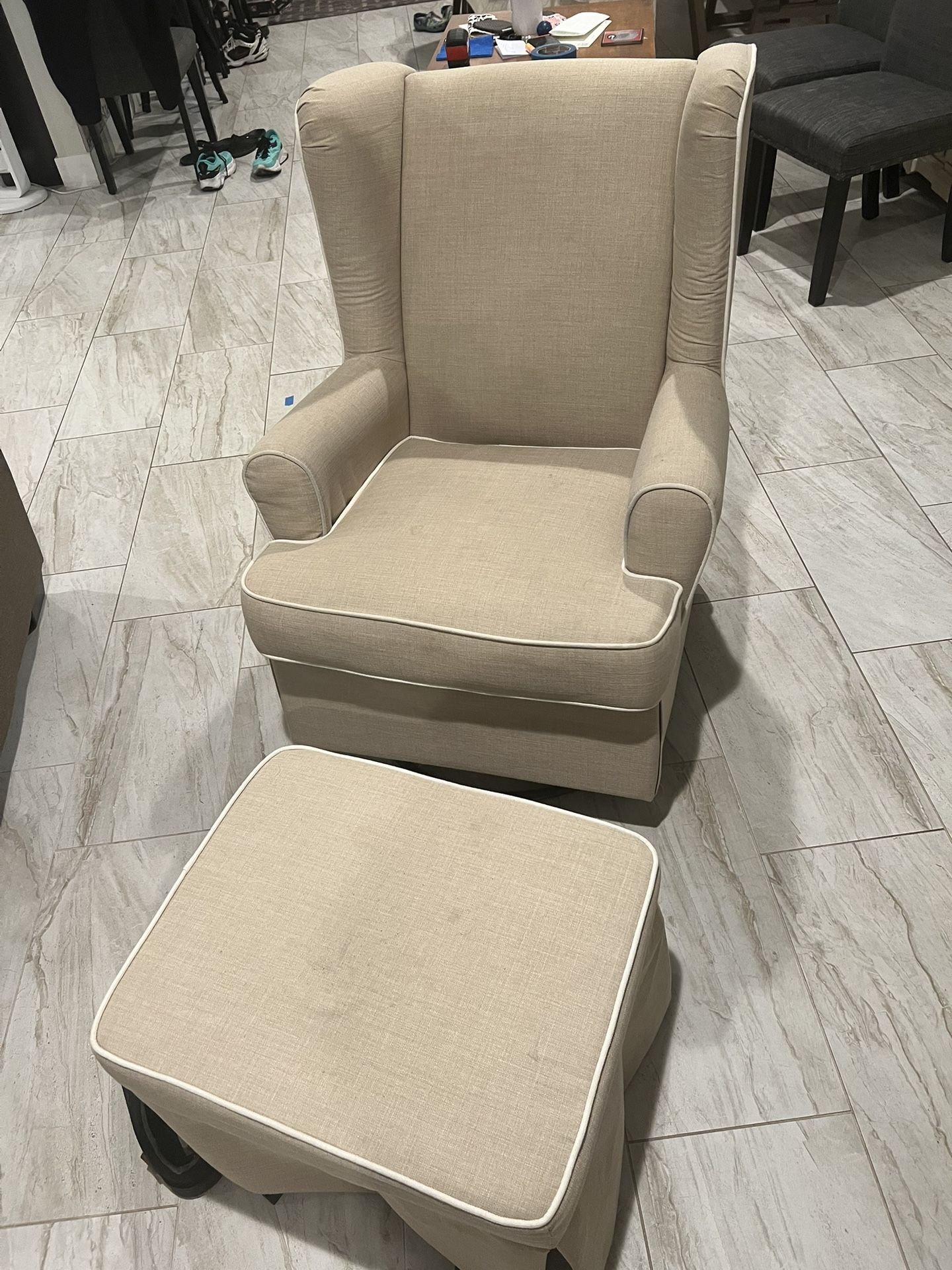 Rocking chair with matching ottoman