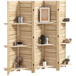  Room Divider with 3 Shelves 