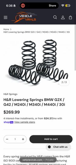 H&R Lowering Springs BMW G2X / G42 / M240i / M340i / M440i / 30i