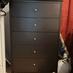 2 x  Black Wooden Dresser