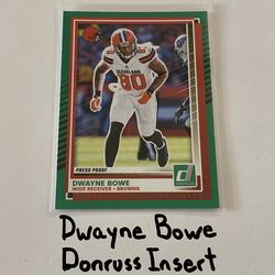 Dwayne Bowe Cleveland Browns All-Pro WR Donruss Short Print Insert Card.