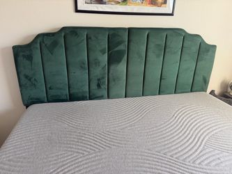 King Size Green Velvet Headboard