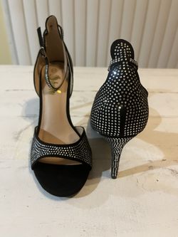 Black Heels With Rhinestones 