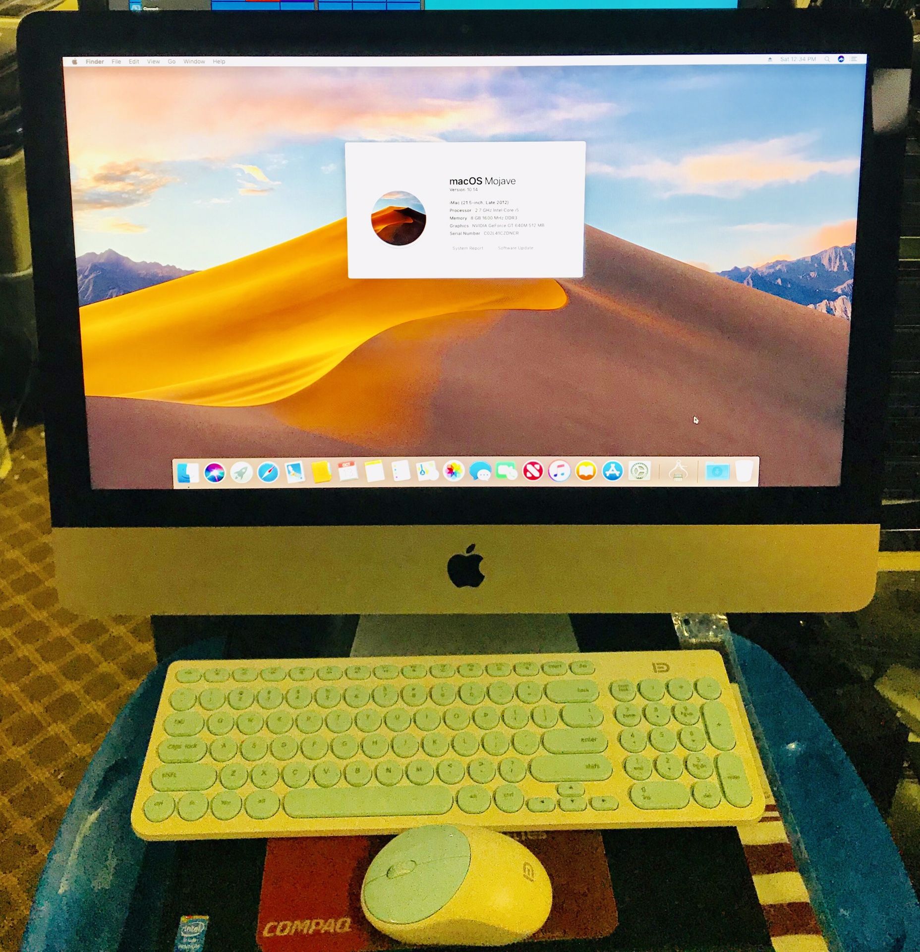 imac late 2012 osx mojave 21.5 ram 8gb 1tb hhd