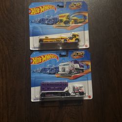 Hot Wheels Track Fleet Caged Cargo & CyberRig 