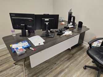 Large L-shaped Office Desk With Storage