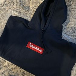 Supreme Box Logo Hoodie - Navy FW24 - Size L