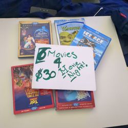 6 Movies For Movie Night $30