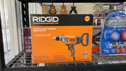 RIDGID R7122 1/2” SPADE HANDLE MUD MIXER.