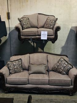Ashley Vintage Sofa and Loveseat Set