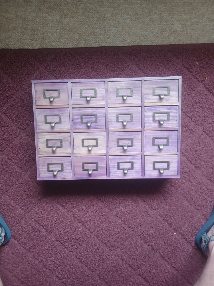 16 Drawer Wooden Organizer