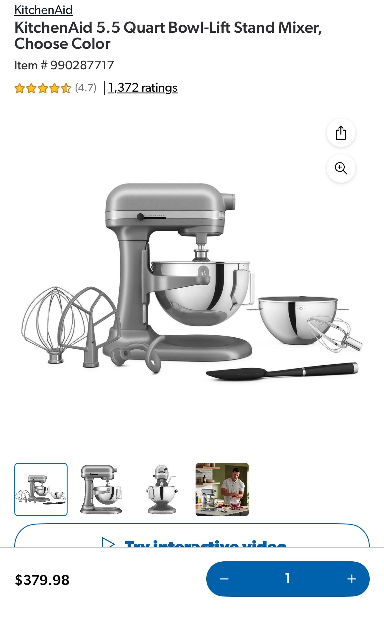 Kitchen aid Quart Bowl Lift Stand Mixer 
