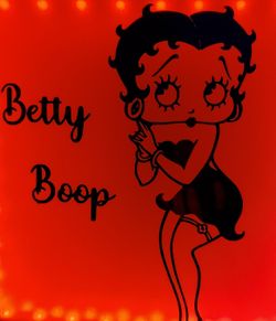 Betty boop etched lighted mirror