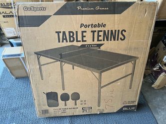 GoSports 6-Foot Portable Ping Pong Table – Complete Set – Blue