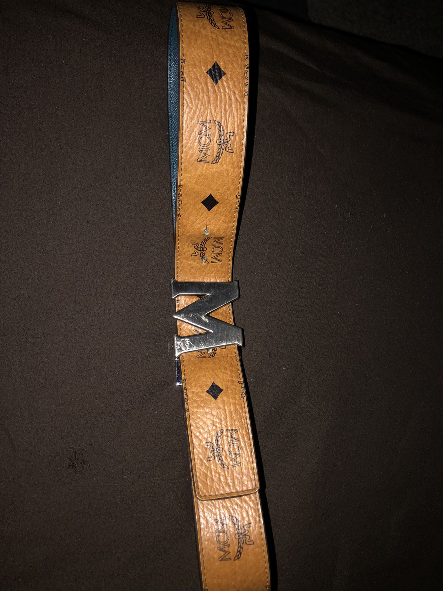 Authentic MCM Cognac reversible belt (older model)