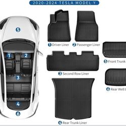 Tesla Model Y 6 Piece Floor Mat Set Brand New In Box