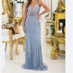 Prom Dress Small Dusty Blue 