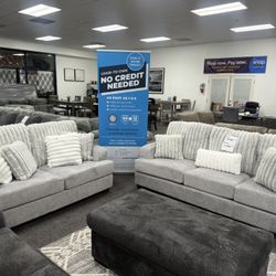 Light Gray Sofa & Loveseat Set 