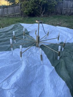 Medium Chandelier spring cleaning