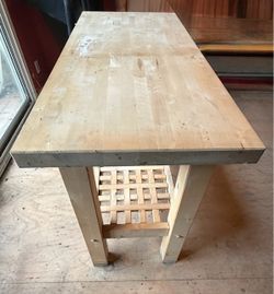 Discontinued IKEA GROLAND Solid Birch Kitchen Island / Butcher Block / Work Station on Wheels