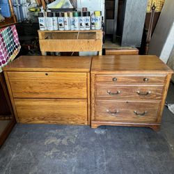 2 Commercial quality grade solid wood 2-drawer legal size or standard file cabinet $40 ea or $80 for both .  excellent condition . measurements: 19 1/