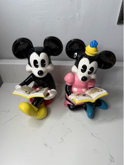 Vintage Mickey & Minnie statues