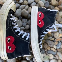 Converse Comme des Garçons (CDG) black high top sneakers converse