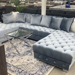 Jordan sectional grey ❤️HOUSTON ONLY $54 DOWM PAYMENT 🥳 $1499