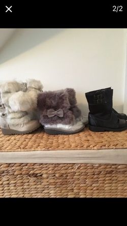 Toddler girl size 8 boots for 8 for all 3