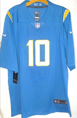 size 3xl
powder blue chargers jersey