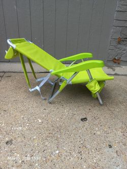 Folding Chair "SunnyFeel" Outdoor Chair Camping Beach with Cooler Ice Bag