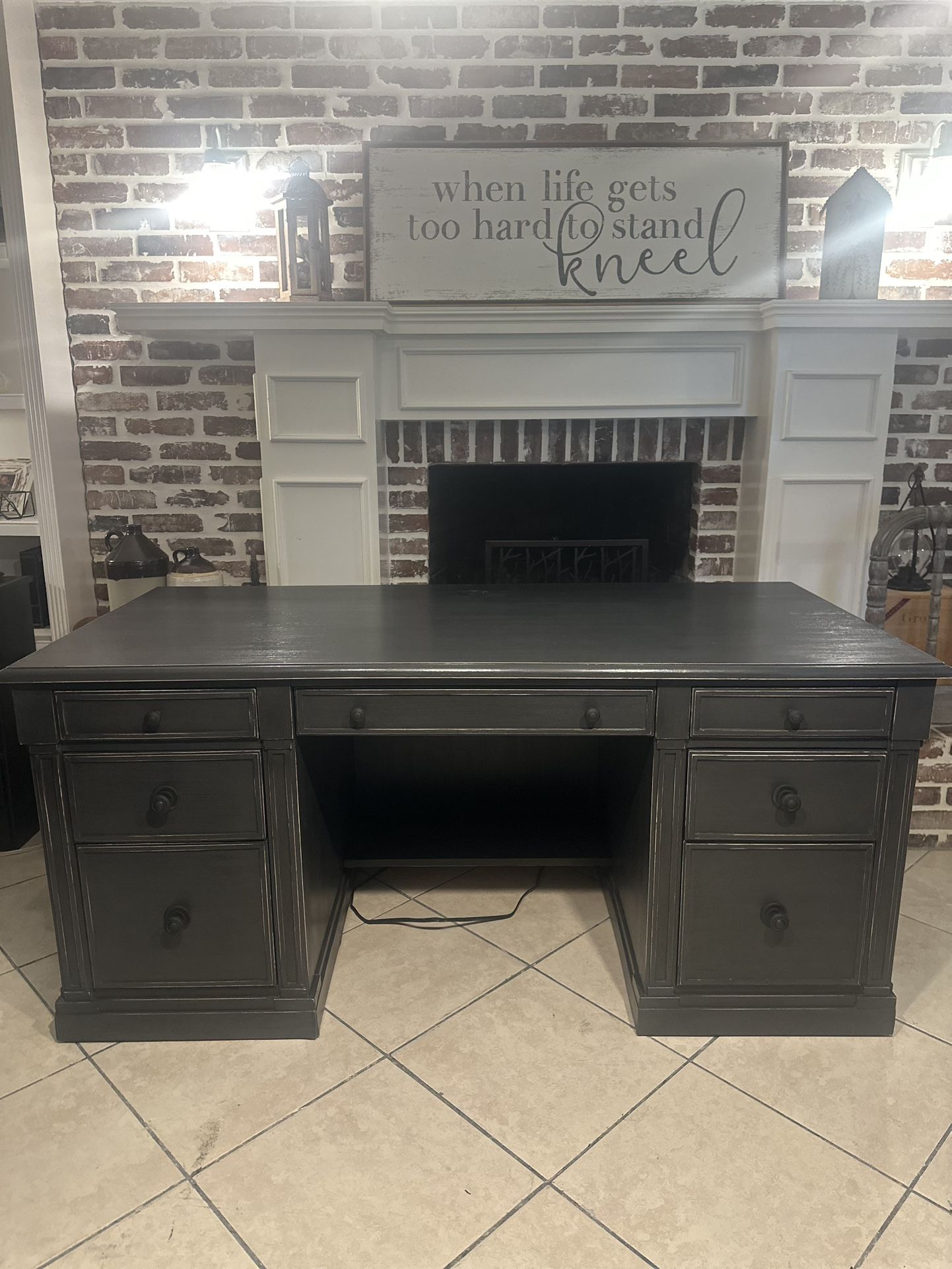Stunning Refinished Macy’s Sherborne Executive Desk