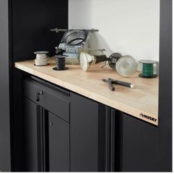 Husky 48 in. W x 18 in. S Solid Wood Surface for Regular Duty Garage Storage System
