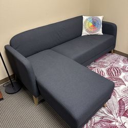IKEA Linanas Sofa - Dark Gray With Gold Legs