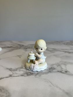 Age 1, Growing In Grace Precious Moments, Blond, Porcelain Figurine, Collectible , Vintage