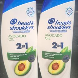 (2) Head & Shoulders 2-in-1 Shampoo + Conditioner, 12.5 oz each ~ Avocado Oil