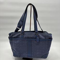 Blue Coach Diaper Bag
