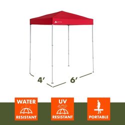 4x6 Pop-Up Canopy Tent Red