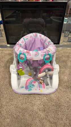 Bright Starts Learn-to-Sit Baby Floor Seat, 2-Positions Grow with Infant, Portable Baby Chair