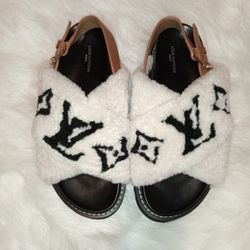 Louis Vuitton Shearling Paseo Sandals