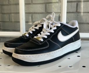 Nike Air Force 1 'White Stitching' Black Sneaker Unisex  Size 6.5Y DB1560-001