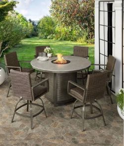Oakland 7-Piece High Fire Patio Set – Used-Like New – Costco Retail $1,799