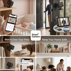 Wireless 1080p Smart Camera – WiFi Security Cam with USB-C & App Control New