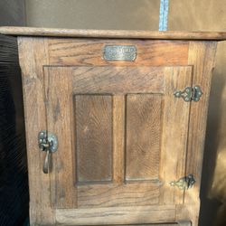 Vintage / Antique White Clad Ice Box