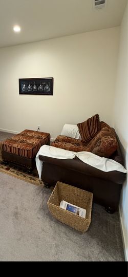 Cozy chair with ottoman