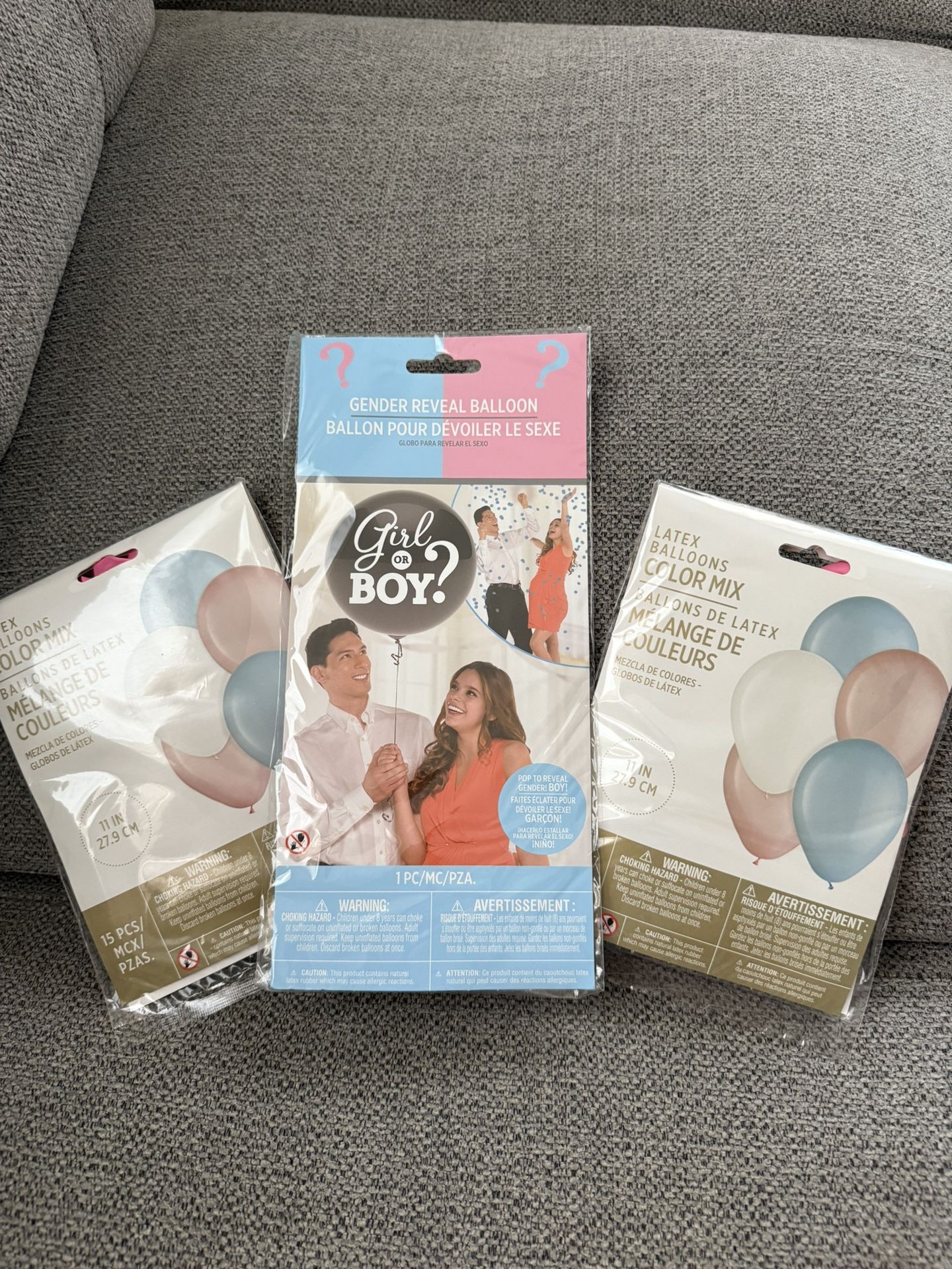 Gender Reveal Balloon + latex balloons $5