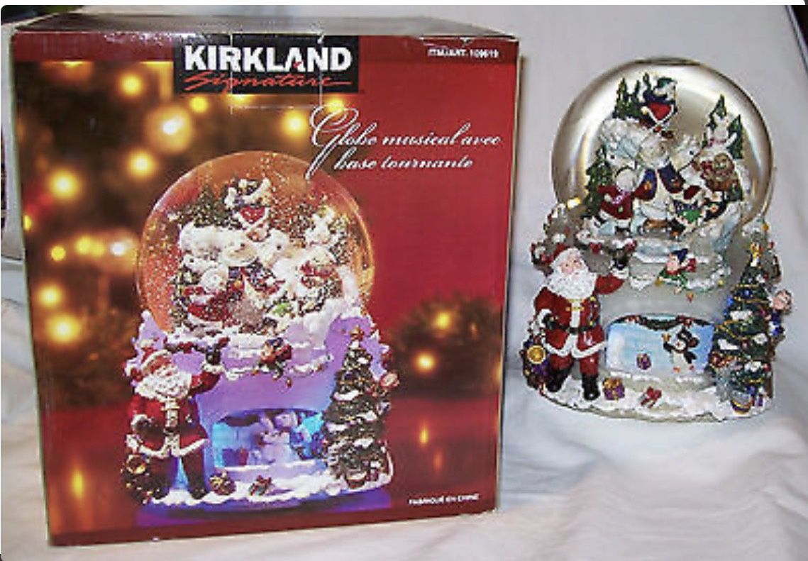 Kirkland Musical Winter Wonderland Lighted Water Globe Revolving 109619