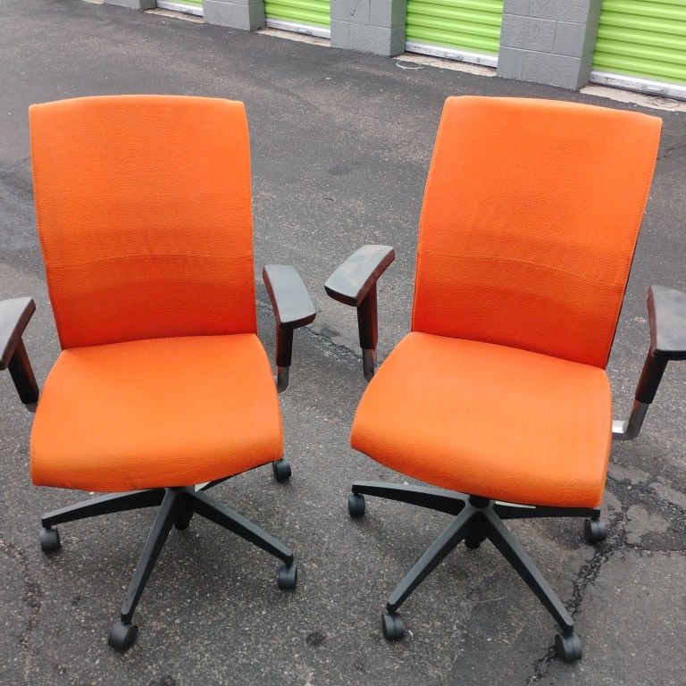 2 Arti High Back Adjustable Rolling Chairs