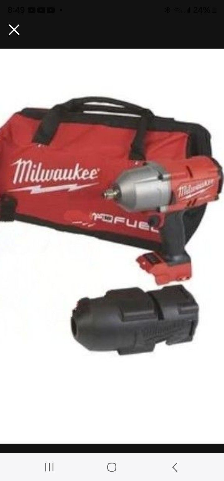 MILWAUKEE 2767-20 HIGH TORQUE IMPACT,1400LBS,MILWAUKEE BOOTS,AND MILWAUKEE BAG,NEW WITH WARRANTY