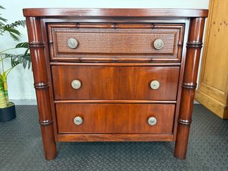 3 Drawer Accent Chest | Bamboo Style Nightstand